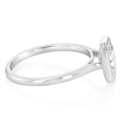 Sterling Silver CZ Cushion Cut Ring
