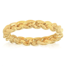 Load image into Gallery viewer, Sterling Silver Gold Plated Braided Ring
