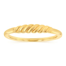 Load image into Gallery viewer, Sterling Silver Gold Plated Thin Croissant Ring