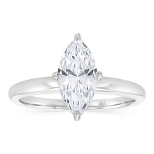 Load image into Gallery viewer, Sterling Silver Cubic Zirconia Marquise Ring