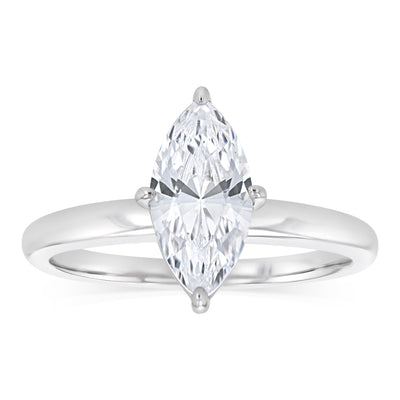 Sterling Silver Cubic Zirconia Marquise Ring