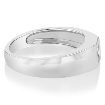 Sterling Silver Cubic Zirconia Signet Ring