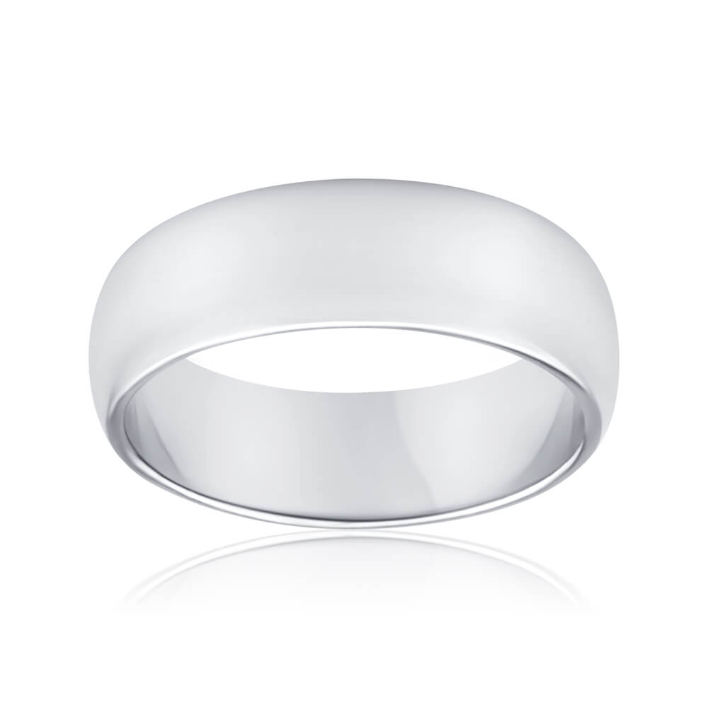 Sterling Silver Plain Domed Band Ring *No Resize*