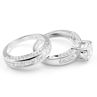 Sterling Silver Cubic Zirconia Round Ring