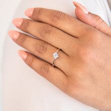 Load image into Gallery viewer, Sterling Silver Cubic Zirconia Bezel Ring