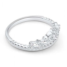 Load image into Gallery viewer, Sterling Silver Cubic Zirconia Heart Crown Ring  *Resize 1-2 Sizes*