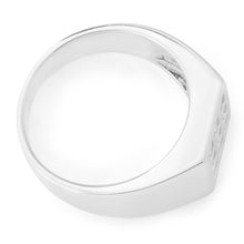 Load image into Gallery viewer, Sterling Silver Cubic Zirconia Grid Ring