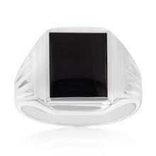 Load image into Gallery viewer, Sterling Silver 12x10mm Onyx Gents Ring