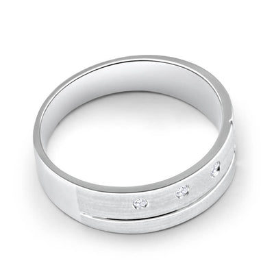 3 Diamonds Ring in Sterling Silver