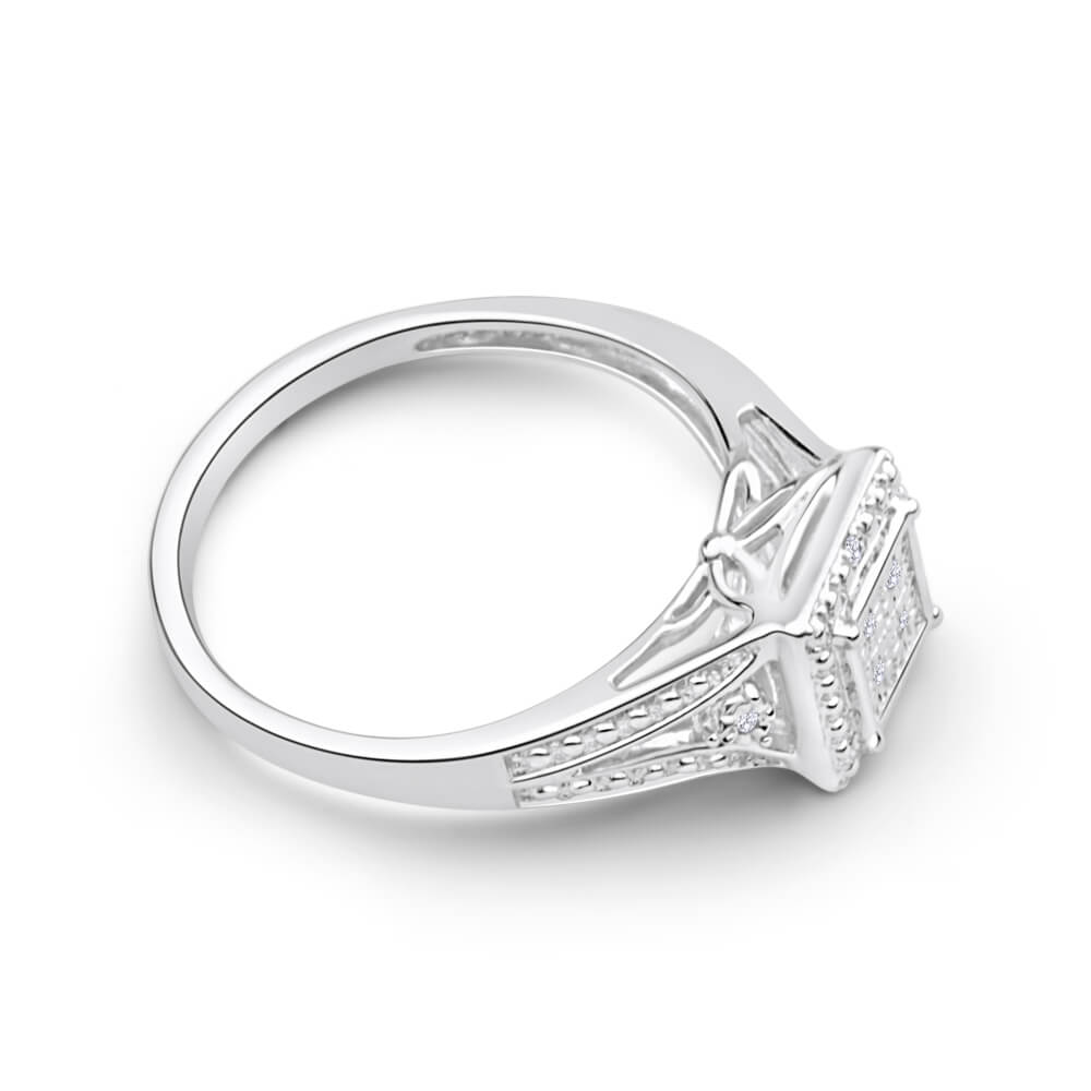 Sterling Silver Adorable Diamond Ring