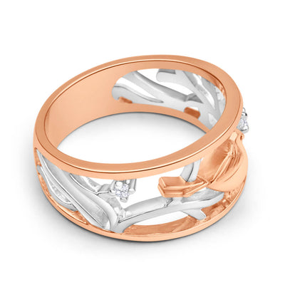 Gold Plated Sterling Silver Cubic Zirconia Fancy Ring