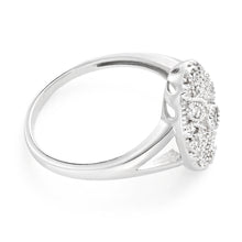 Load image into Gallery viewer, Sterling Silver Rhodium Plated Cubic Zirconia Style Vintage Ring