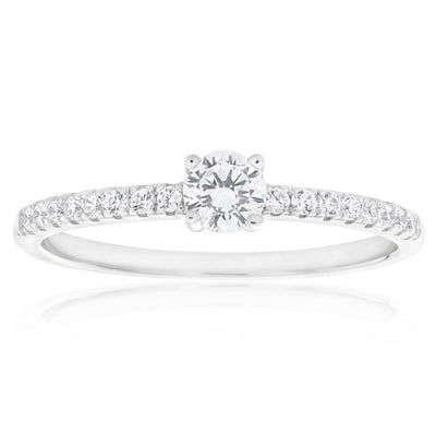 Sterling Silver Cubic Zirconia Fancy Classic Ring