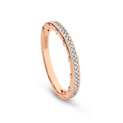 Georgini Vento Rose Gold Plated Cubic Zirconia Ring