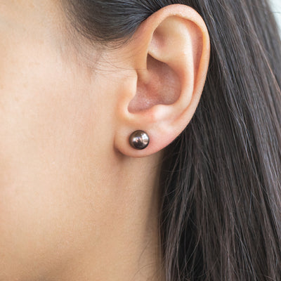 Mixed Colour Freshwater Pink White Grey Pearl Earring Stud Set