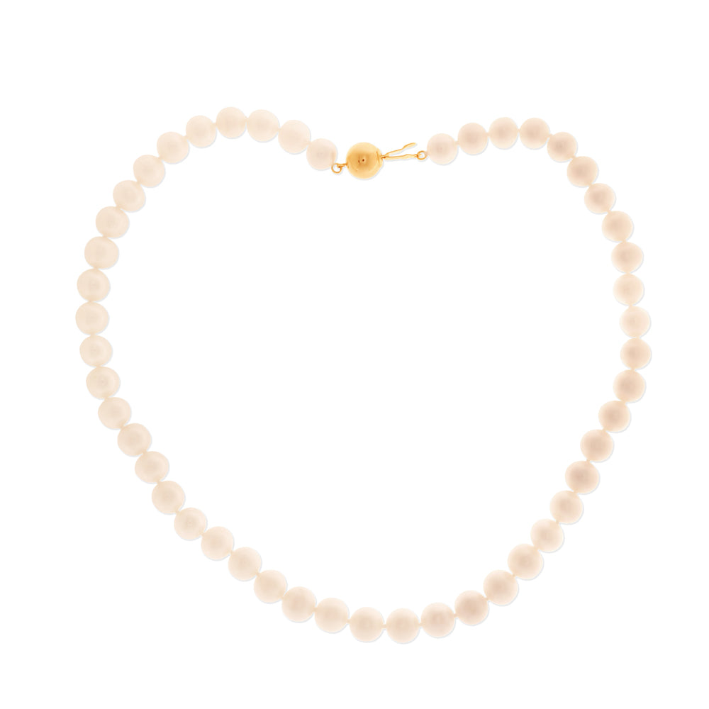 White Freshwater Strand White Pearl Necklace