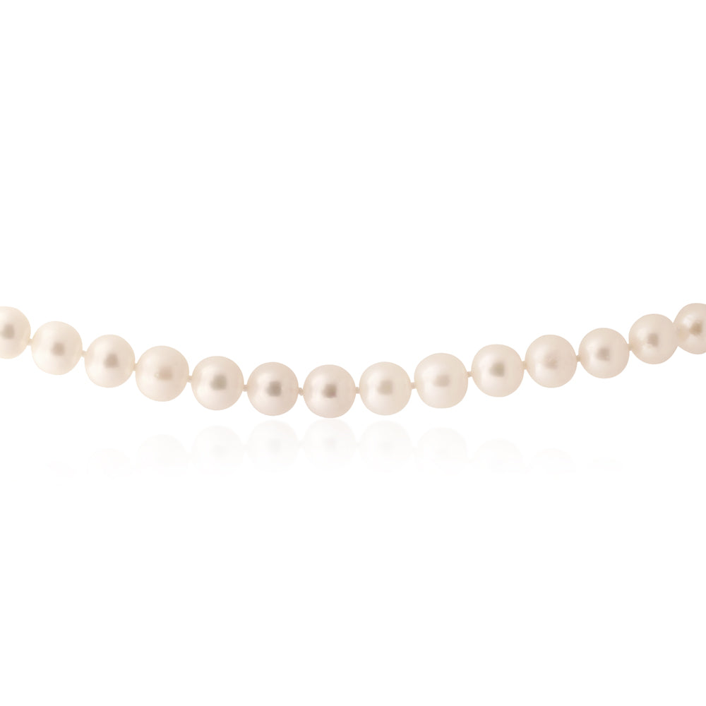 White Freshwater Strand White Pearl Necklace