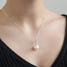 Load image into Gallery viewer, Sterling Silver South Sea Pearl and Zirconia Pendant on Chain &quot;Lola&quot;
