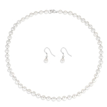 Load image into Gallery viewer, Sterling Silver White Freshwater Pearl Chain &amp; Earring Boxed Set