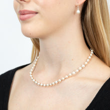 Load image into Gallery viewer, Sterling Silver White Freshwater Pearl Chain &amp; Earring Boxed Set