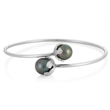 Load image into Gallery viewer, Tahitian 9-10mm Pearl Bangle 60mm diameter