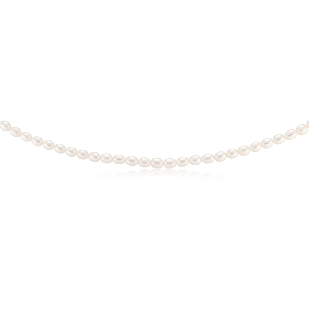 White 6-7mm Freshwater Pearl 45cm Necklace with Sterling Silver Clasp