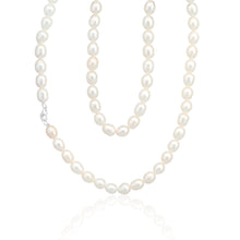 Load image into Gallery viewer, White 6-7mm Freshwater Pearl 45cm Necklace with Sterling Silver Clasp