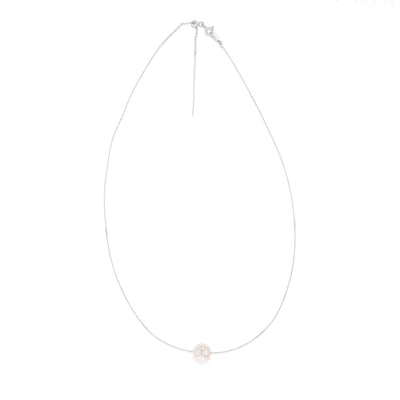 Sterling Silver 10-12mm White Fresh Water Pearl On Adjustable Choker Chain