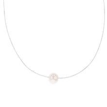 Load image into Gallery viewer, Sterling Silver 10-12mm White Fresh Water Pearl On Adjustable Choker Chain