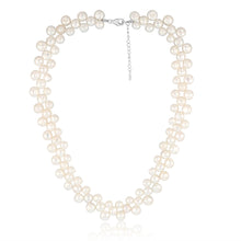 Load image into Gallery viewer, Freshwater Botton Pearl 43cm Necklace Strand on Sterling Silver Extendable Clasp