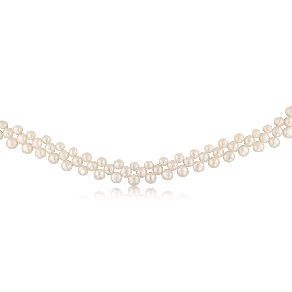 Freshwater Botton Pearl 43cm Necklace Strand on Sterling Silver Extendable Clasp