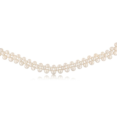 Freshwater Button Pearl 43cm Necklace Strand on Sterling Silver Extendable Clasp