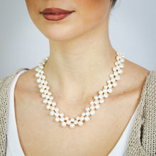 Load image into Gallery viewer, Freshwater Button Pearl 43cm Necklace Strand on Sterling Silver Extendable Clasp