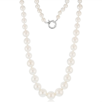 Mother of Pearl Necklace 40cm with Sterling Silver Clasp