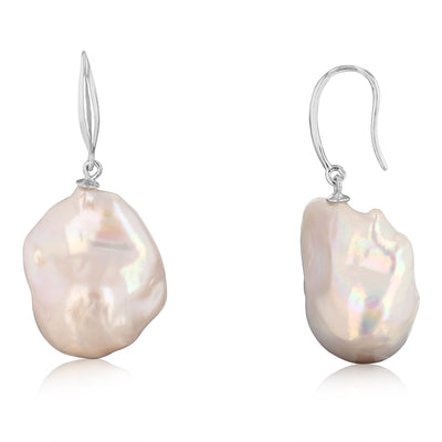 Baroque Pearl Earrings with Sterling Silver Hook