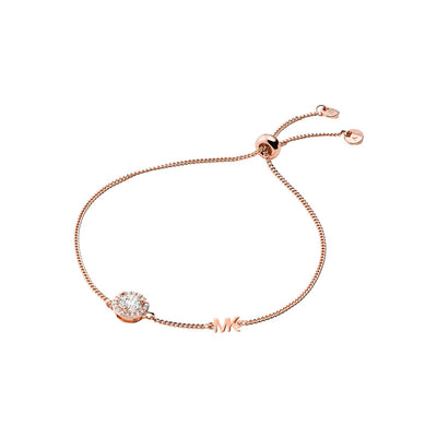 Michael Kors 14ct Rose Gold Plated Sterling Silver Premium Slider Bracelet