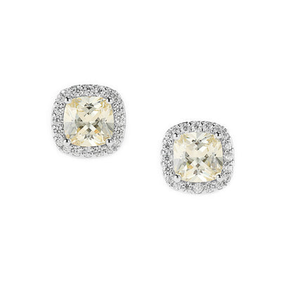 Michael Kors Sterling Silver Premium Cushion Cut Stud Earring