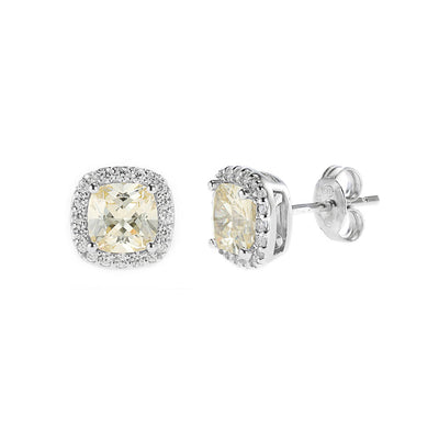 Michael Kors Sterling Silver Premium Cushion Cut Stud Earring