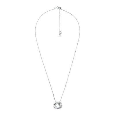 Michael Kors Sterling Silver Premium Interlocking Circle Pendant with Chain