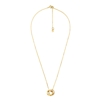 Michael Kors 14ct Yellow Gold Plated Sterling Silver Premium Interlocking Circle Pendant with Chain