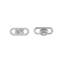 Load image into Gallery viewer, Michael Kors Sterling Silver Pave Empire Link Stud Earrings