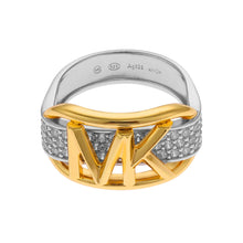 Load image into Gallery viewer, Michael Kors Two Tone Gold Plated Sterling Silver Premium Ring