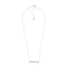 Load image into Gallery viewer, Michael Kors Sterling Silver Tapered Baguette Bar Earrings And Pendant With Chain Set