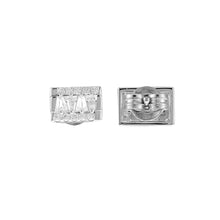 Load image into Gallery viewer, Michael Kors Sterling Silver Tapered Baguette Bar Earrings And Pendant With Chain Set