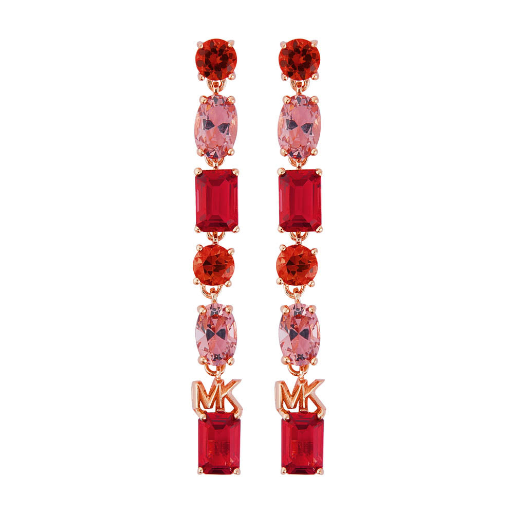 Michael Kors 14ct Rose Gold Plated Sterling Silver Drop Earring