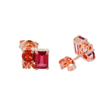 Load image into Gallery viewer, Michael Kors 14ct Rose Gold Plated Sterling Silver Mixed Stone Stud Earring