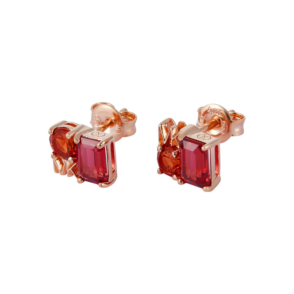 Michael Kors 14ct Rose Gold Plated Sterling Silver Mixed Stone Stud Earring