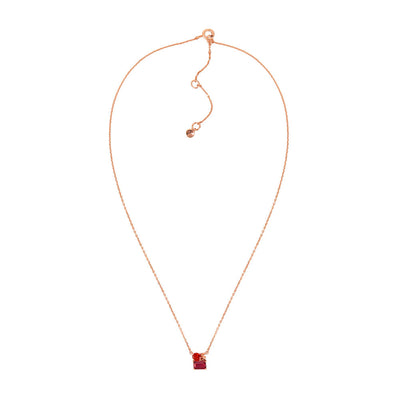 Michael Kors 14ct Rose Gold Plated Stainless Steel Premium Mixed Stone Pendant with Chain